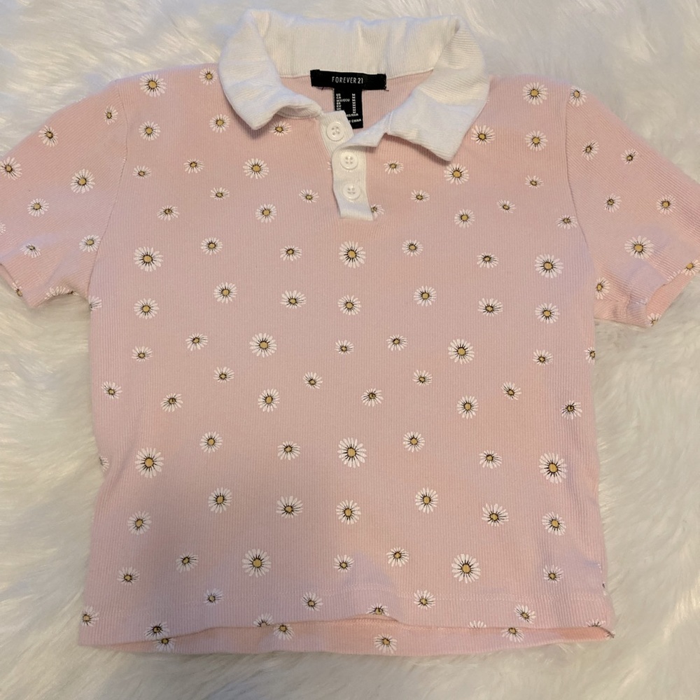 Soft pink crop top by Forever 21